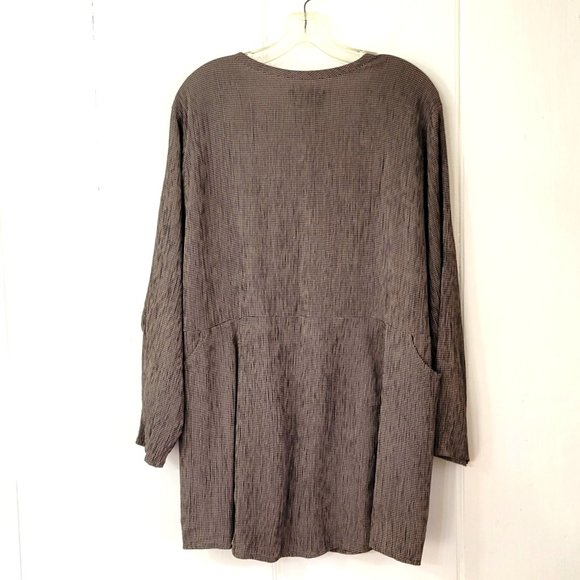 Flax by Jeanne Engelhart Lagan Look Button Front Top - Picture 2 of 5